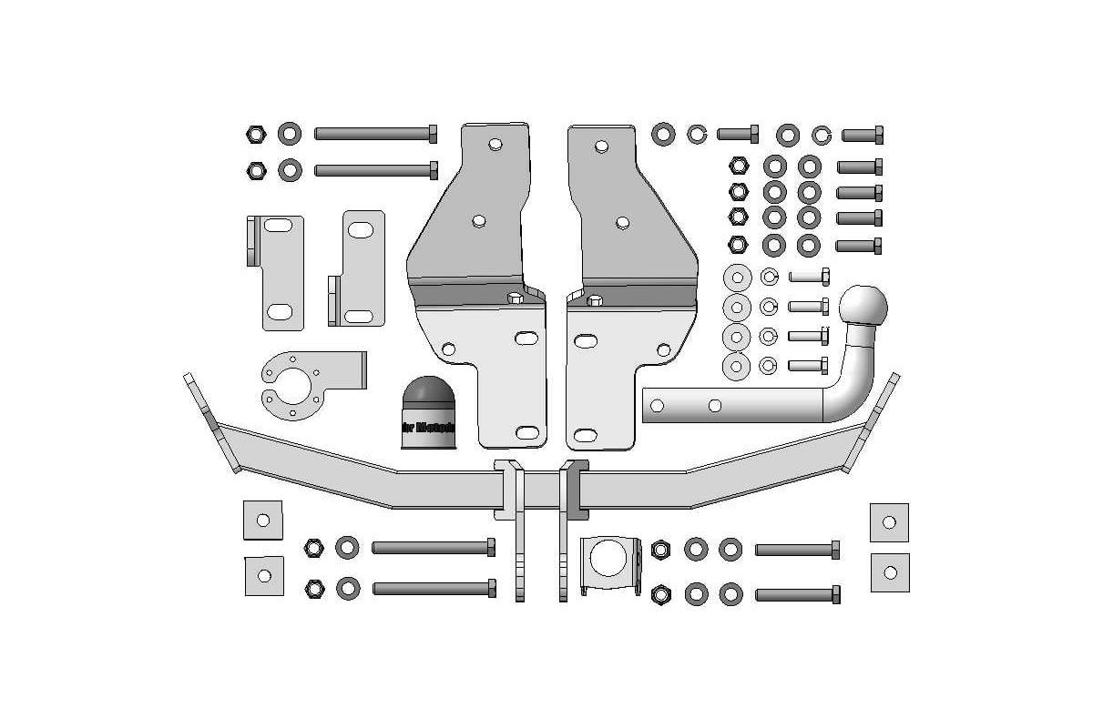 Фаркоп оцинкованный Hyundai Santa Fe 2012-2018, Kia Sorento 2012-2020 ООО  Трио Сервис MOTODOR 90920-A - выгодная цена, отзывы, характеристики, фото -  купить в Москве и РФ