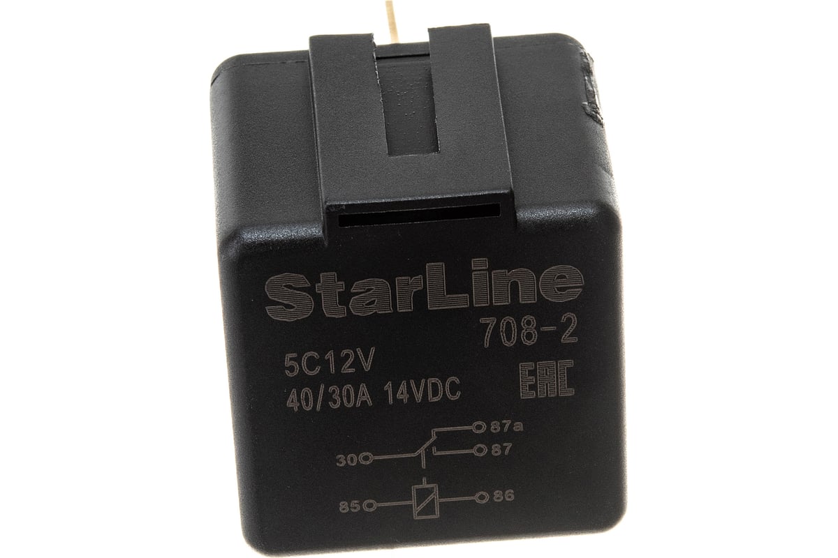 Реле -контактное StarLine SL C 12V, с держателем 12В, 10мА 1012661 .