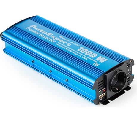 Автомобильный инвертер AutoExpert 1000W, преобразователь напряжения с 12 на 220V А1000