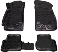 Ковры Airline для Hyundai Accent II 00-12, 4 шт., высокий борт, 3D с подпятником, ТЭП, черные ACM-PS-88