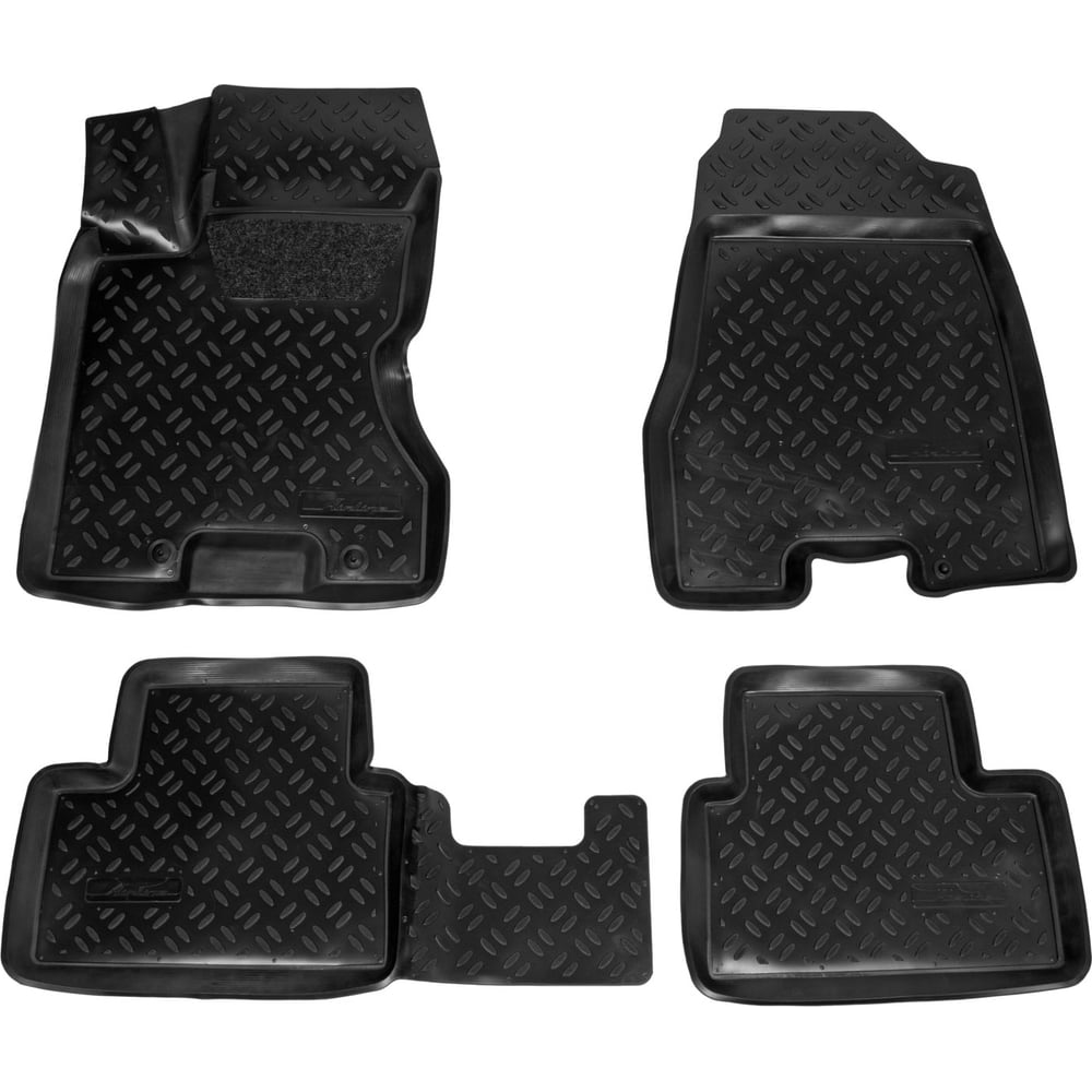 Ковры Airline для Nissan X-Trail 07-14, 4 шт., высокий борт, 3D с ...