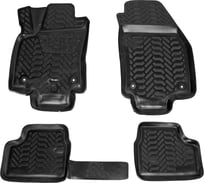 Ковры Airline для Opel Astra Family H 04-14, 5 шт., высокий борт, 3D с подпятником, ТЭП, черные ACM-PS-84