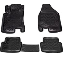 Ковры Airline для Nissan Qashqai 07-14, 4 шт., высокий борт, 3D с подпятником, ТЭП, черные ACM-PS-89