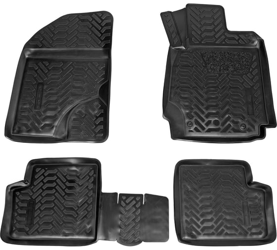 Ковры Airline для Toyota Corolla 00-07 RHD, 4 шт., высокий борт, 3D с подпятником, ТЭП, черные ACM-PS-79 1