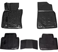 Ковры Airline для Toyota Camry 17-, 5 шт., высокий борт, 3D с подпятником, ТЭП, черные ACM-PS-83