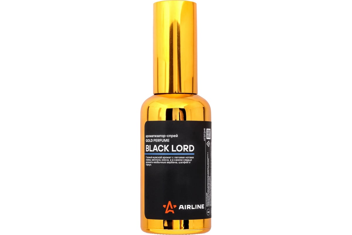 Ароматизатор-спрей Airline GOLD Perfume BLACK LORD, 50 мл AFSP268