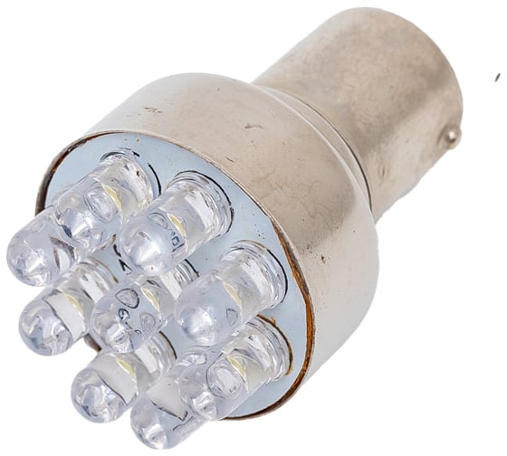 Cветодиод Nord-Yada 12V TS25 9 LED, BAY15d, белый, 0.79W, 33.76lm, 2 шт. 901973