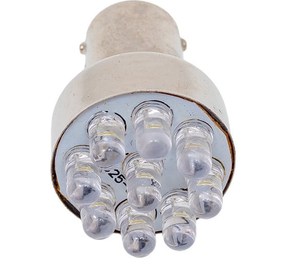 Cветодиод Nord-Yada 12V TS25 9 LED, BAY15d, белый, 0.79W, 33.76lm, 2 шт. 901973