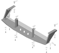 Стальная защита ООО Трио Сервис 2 мм, зад. бам. Volkswagen Tiguan с 2017 г.в. MOTODOR 02746