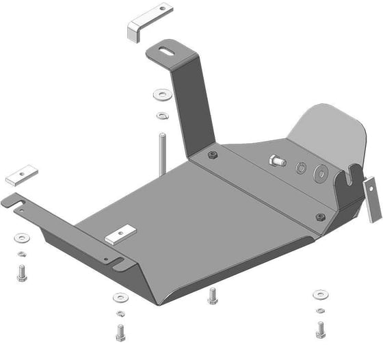 Стальная защита ООО Трио Сервис ЗДф, MB ML350, W-166 2012-2015 MOTODOR 01240