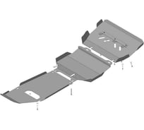 Стальная защита ООО Трио Сервис 3 мм, Р, ПДф, Д, КПП, РК, Haval H9, V=2.0D, c 2017 MOTODOR 13114