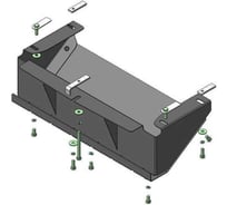 Стальная защита ООО Трио Сервис 3 мм, РТ УАЗ Патриот, V=2.7, V=2.3 D с 2005 г. MOTODOR 16506