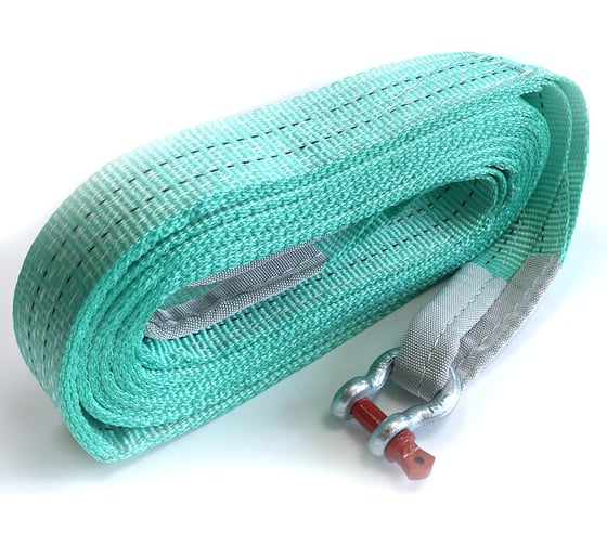 Буксировочный трос ТамбовТехСнаб 12т 5м скоба/петля, двухслойный усиленный 7930124364098 1