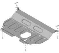 Стальная защита ООО Трио Сервис 2 мм, Д, КПП, Toyota Vitz MOTODOR 72543