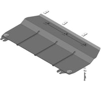 Стальная защита ООО Трио Сервис 2 мм, Д, КПП, Haval H2, V=1.5T, 2015-2020 MOTODOR 63103