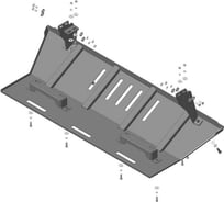 Стальная защита ООО Трио Сервис 4 мм, Р, Iveco Trakker 2012 MOTODOR 26905