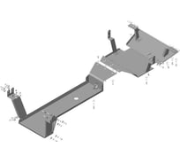 Стальная защита ООО Трио Сервис 3 мм, Р, Д, КПП, РК, Isuzu NPS 75 MOTODOR 26417