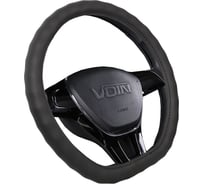 Оплетка на руль VOIN CLASSIK PLUS-D экокожа, размер М, D-образный обод, черный OPLV0902