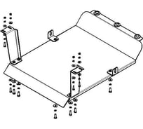Стальная защита ООО Трио Сервис 2 мм, радиатор, BAW MOTODOR 25707