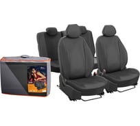 Чехлы Airline для Renault Arkana, Лима, 12 предметов, задняя спинка 1/3, перфорированная экокожа, черные ACCS-L-74
