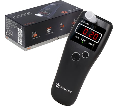 Полупроводниковый алкотестер Airline PRO черный ALKO003