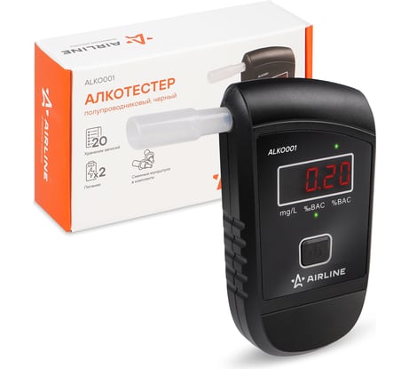 Полупроводниковый алкотестер Airline черный ALKO001