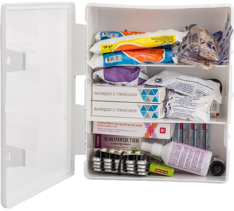 Аптечка первой помощи ПРОИЗВОДСТВЕННАЯ, пластиковый шкаф ООО АППОМЕД 20331