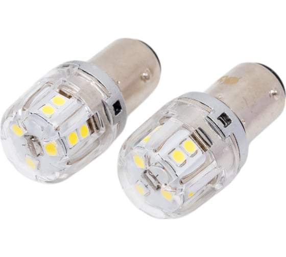 Светодиод Nord-Yada S25, Р21/5W, ВАY15s, 15x2835SMD, чип OSRAM с обманкой (стоп.ук.пов), блистер 2 шт. в упаковке 908344