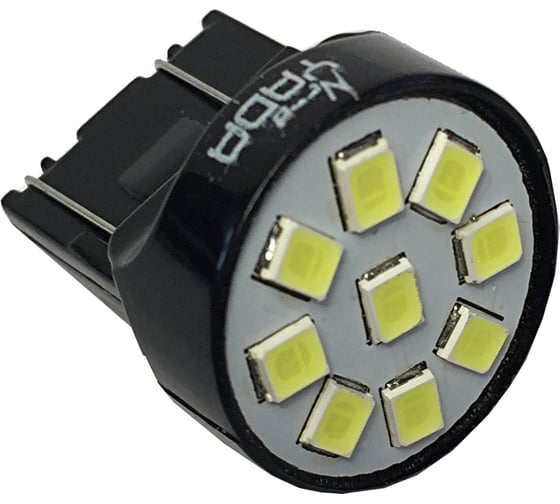 Светодиод Nord-Yada 12V T20 -7440 (9SMD) W21W белый 0.52W 32.4lm (габар. стоп.сигн д/яп.авт) 2 шт. 901981 1