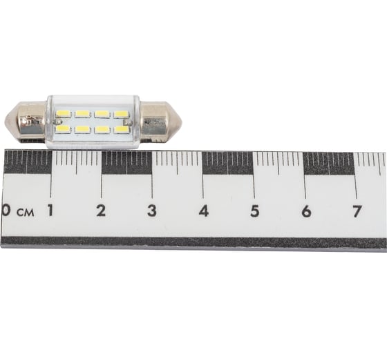 Светодиод Nord-Yada 12V T11x36-S8.5 (8SMD size 3014) C5W белый 0.3W 7.56lm 2 шт. 904600