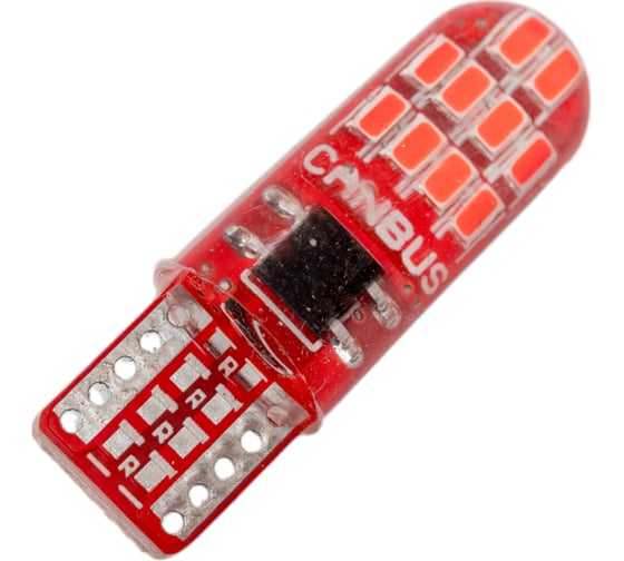 Светодиод Nord-Yada 12 В, T10, W5W, 20x3014SMD, c обманкой, красный 2 шт 908828