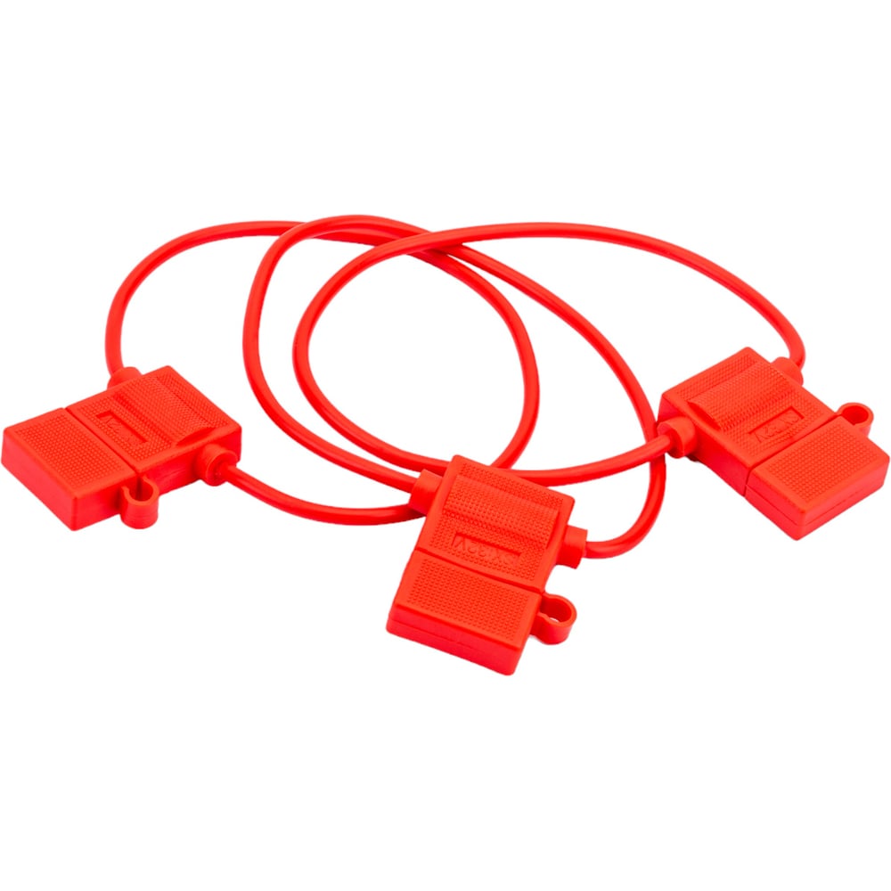 Держатель предохранителя REXANT типа стандарт, с крышкой красный, 50 шт ...