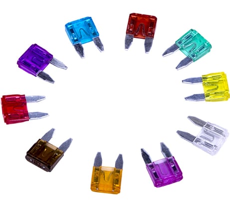 Набор флажковых предохранителей для автомобиля REXANT мини 100 шт. 5-30А, в коробке 80-7023