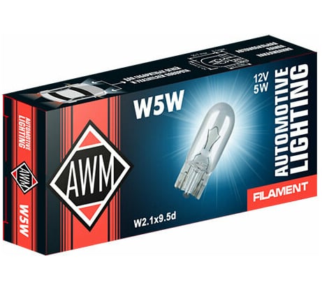 Лампа накаливания AWM W5W 12V 5W, 410300009