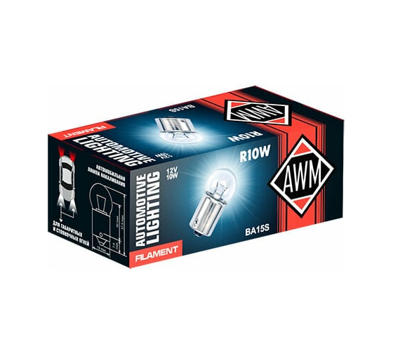 Лампа накаливания AWM R10W 24V 10W 10шт 410300020