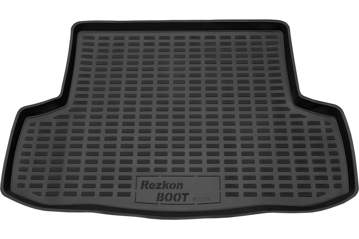 Коврик багажника Aveo T250 sd (06-12) (пластик) (Борт 4 см) Rezkon