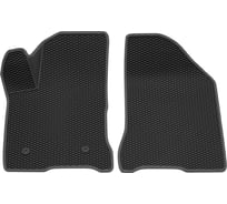 Салонный коврик REZKON 3D EVA Ромб передний ряд, резиновый, черный, для LADA Vesta 15-Н.В., серый кант 9539045102