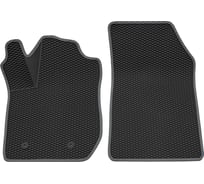 Салонный коврик REZKON 3D EVA Ромб передний ряд, резиновый, черный, для LADA X-Ray Optima, серый кант 9539055102