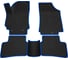Салонные коврики REZKON 3D EVA Ромб резиновые, черные, для Chevrolet Aveo 12-15, синий кант 9212005203 1