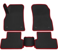 Салонные коврики REZKON 3D EVA Ромб резиновые, черные, для Chevrolet Cruze 09-15, красный кант 9212020104