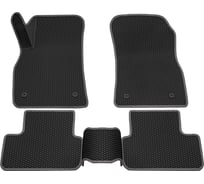 Салонные коврики REZKON 3D EVA Ромб резиновые, черные, для Chevrolet Cruze 09-15, серый кант 9212020102