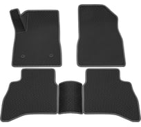 Салонные коврики REZKON 3D EVA Ромб резиновые, черные, для Chevrolet TrailBlazer 20-Н.В., серый кант 9212060102