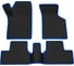 Салонные коврики REZKON 3D EVA Ромб резиновые, черные, для Datsun, синий кант 9225040103 1