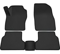Салонные коврики REZKON 3D EVA Ромб резиновые, черные, для Ford Focus II 08-11, черный кант 9216010101