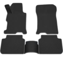 Салонные коврики REZKON 3D EVA Ромб резиновые, черные, для Honda Accord 12-15, серый кант 9219005202
