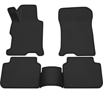 Салонные коврики REZKON 3D EVA Ромб резиновые, черные, для Honda Accord 12-15, черный кант 9219005201