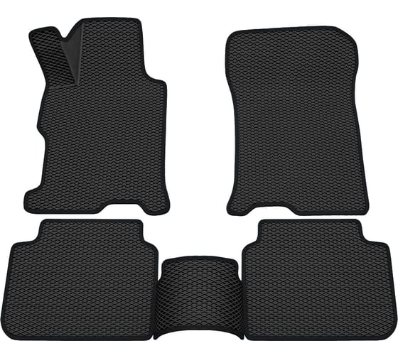Салонные коврики REZKON 3D EVA Ромб резиновые, черные, для Honda Accord 12-15, черный кант 9219005201 1