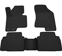 Салонные коврики REZKON 3D EVA Ромб резиновые, черные, для Hyundai ix-35 10-16, черный кант 9220040101