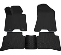 Салонные коврики REZKON 3D EVA Ромб резиновые, черные, для Hyundai Tucson 15-21, черный кант 9220060201