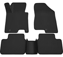 Салонные коврики REZKON 3D EVA Ромб резиновые, черные, для Kia Ceed 12-18, черный кант 9221005201